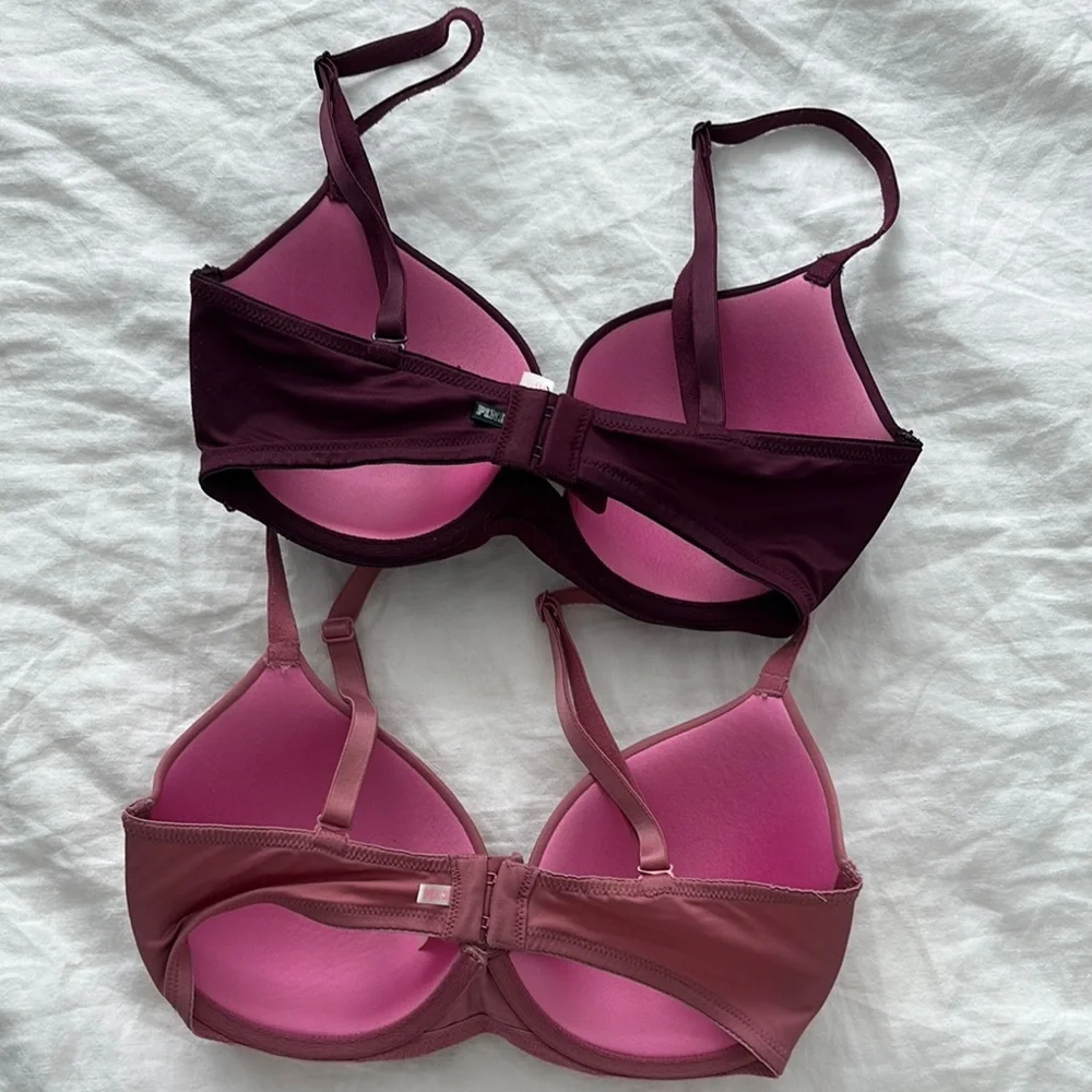 Victoria’s Secret Wear Everywhere Lightly Lined Bra Set - Purple and Pink 32DD